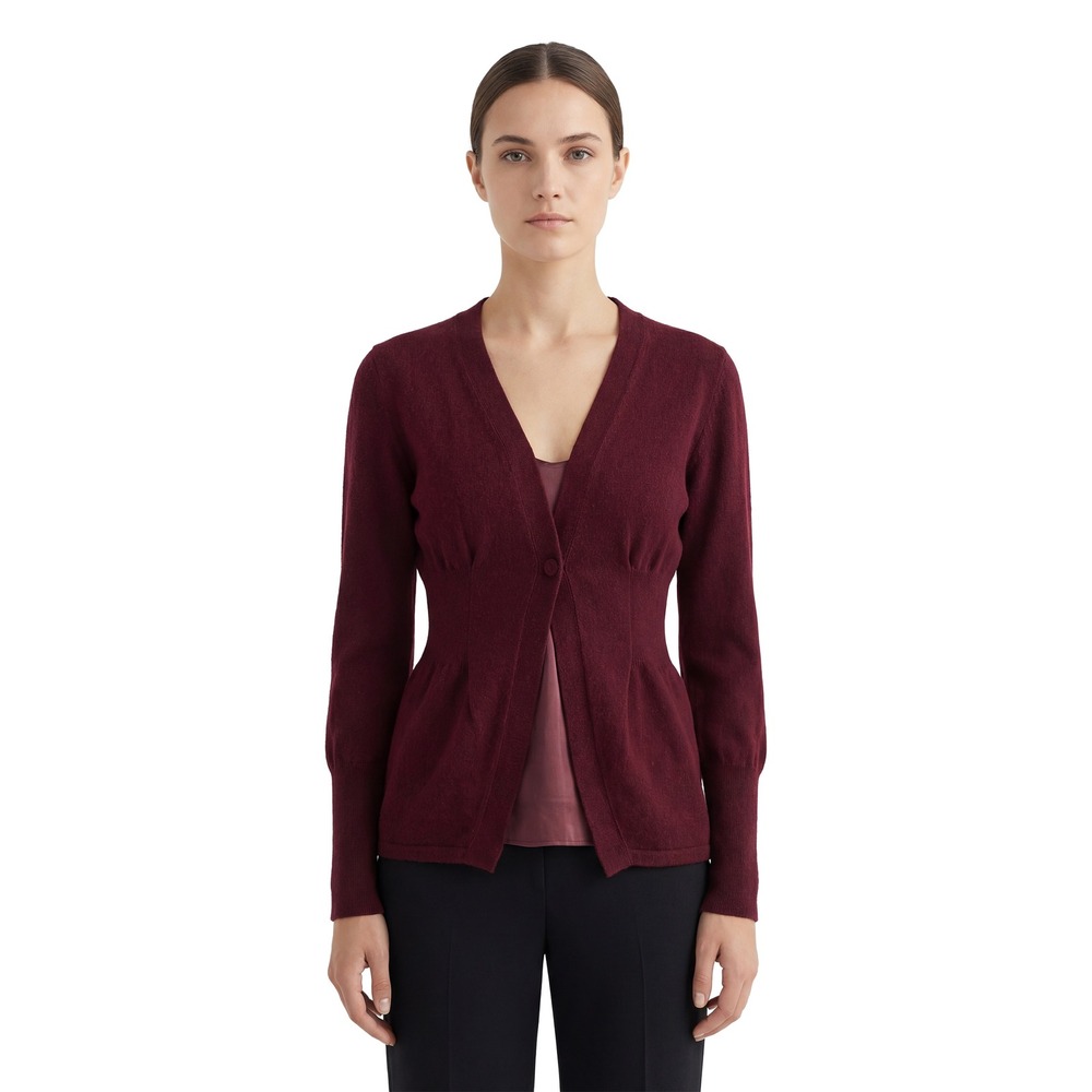 Brunello Cucinelli Vintage‎ Cashmere Cardigan / Top – Burgundy - Size XS